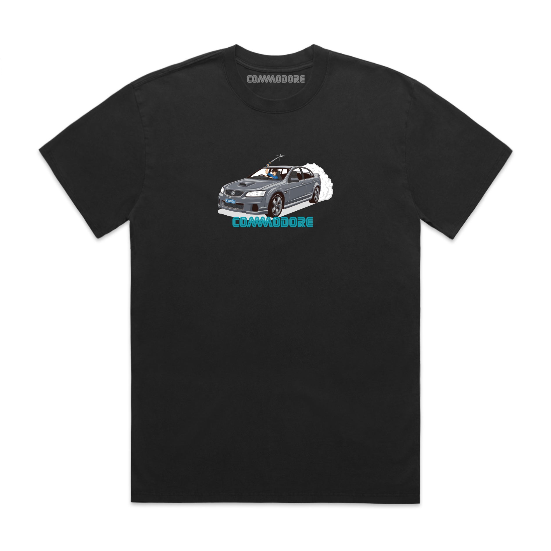 Commodore Bearings - Titanium T-Shirt (FADED BLACK)