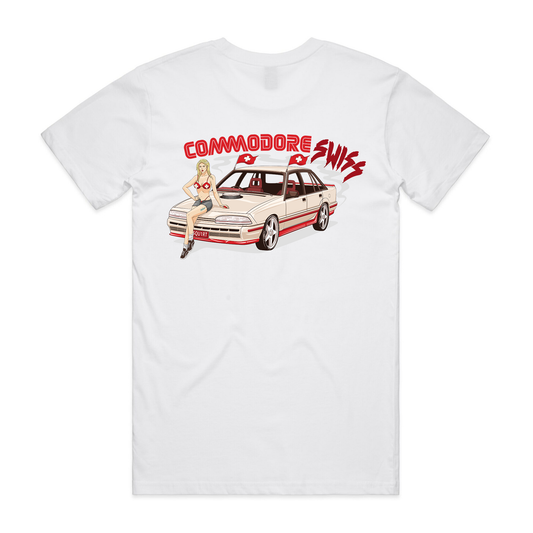 Commodore Bearings - Swiss Tee (White)